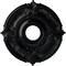 Ekena Millwork Attica Ceiling Medallion (Fits Canopies up to 5"), Hand-Painted Jet Black, 18"OD x 4"ID x 5/8"P CM18ATBLF - alternate 1